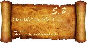 Skultéty Pál névjegykártya