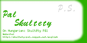 pal skultety business card