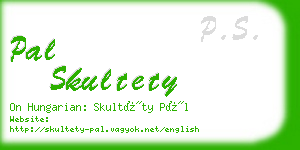 pal skultety business card